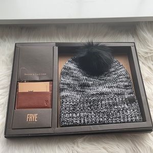 Frye Beanie and Card Case New In Box